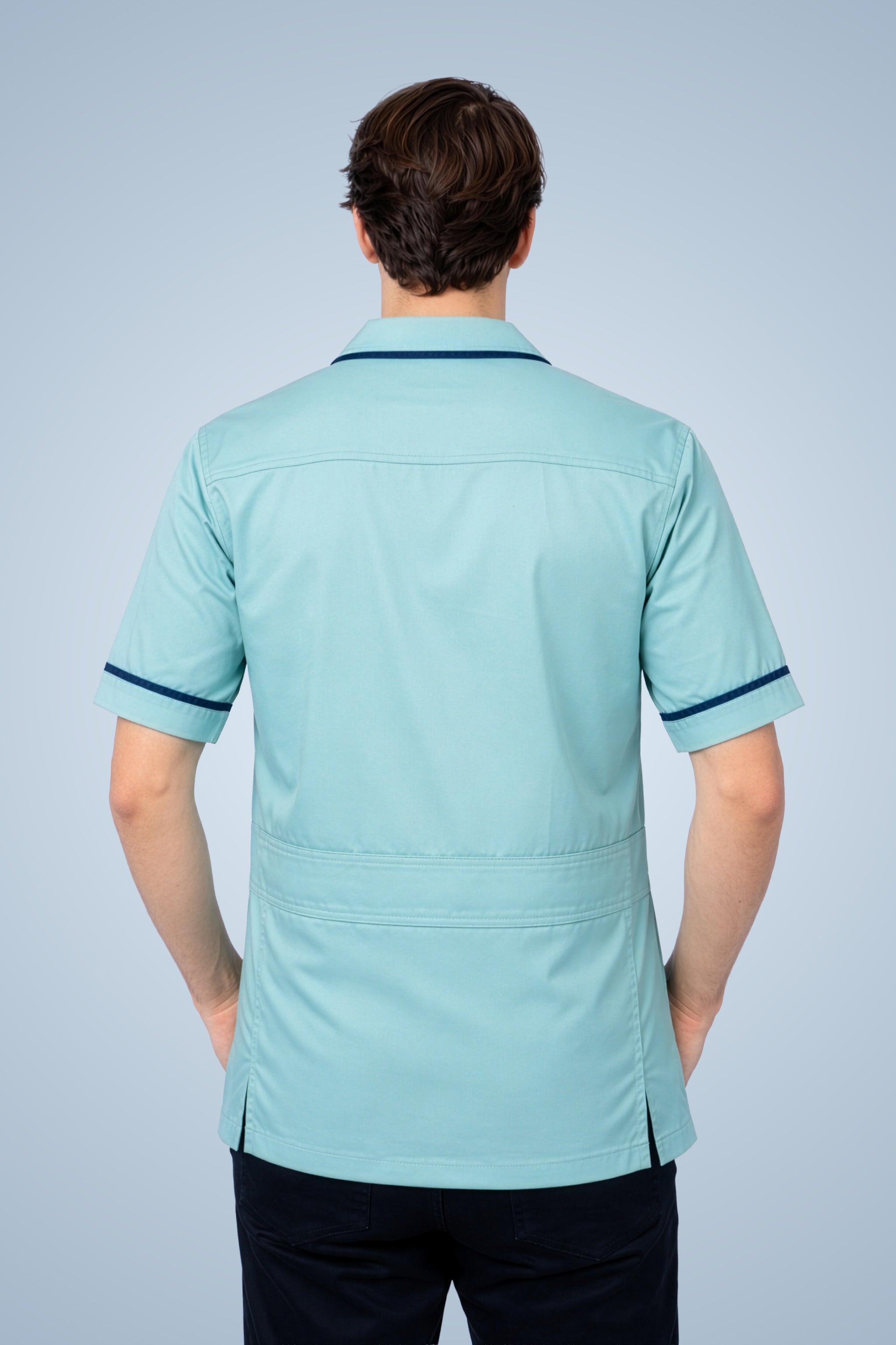 Clerkenwell Classic Tunic - Aqua & Navy Blue