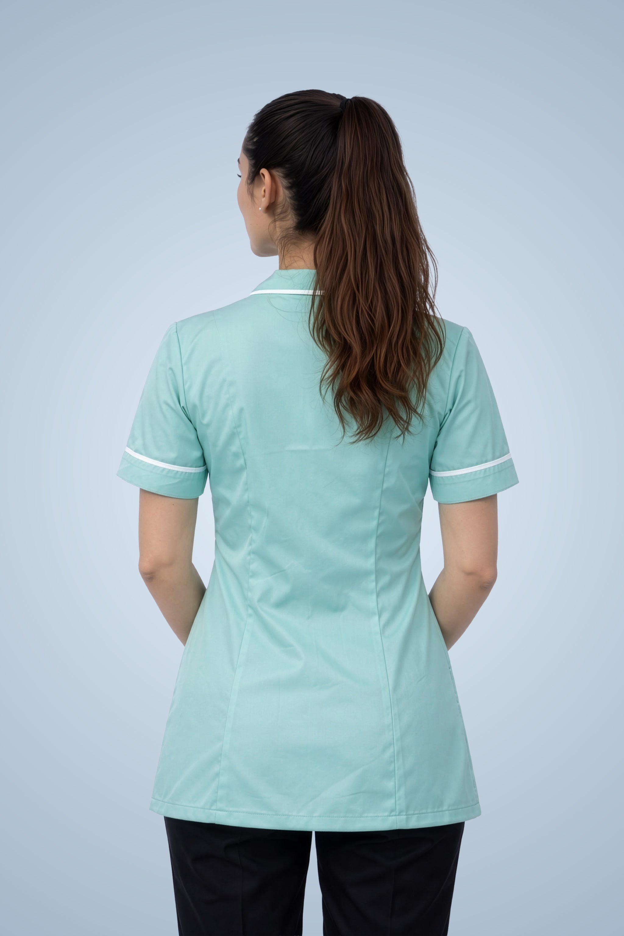 Merton Classic Tunic - Aqua & White