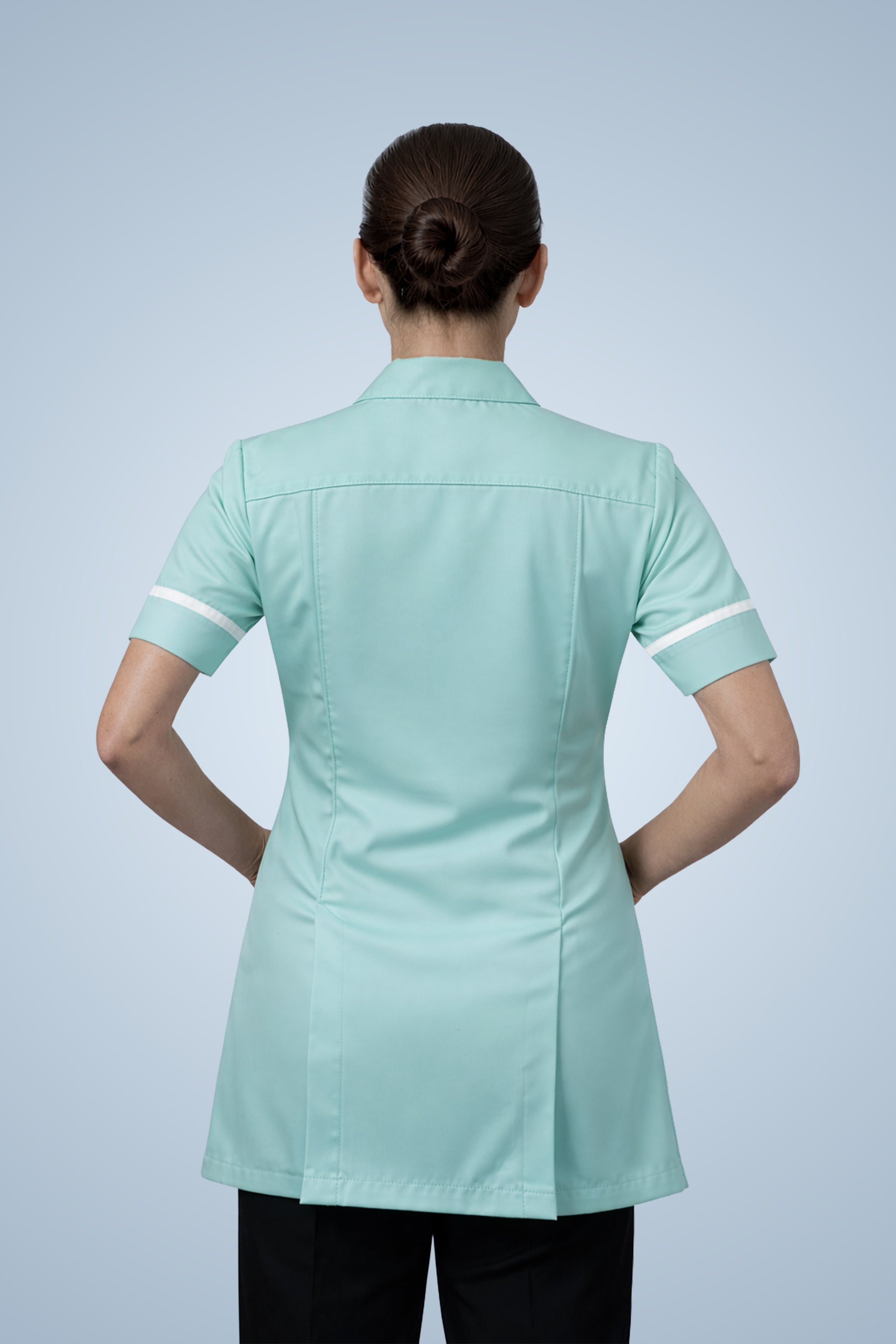 Leyton Classic Tunic - Aqua & White