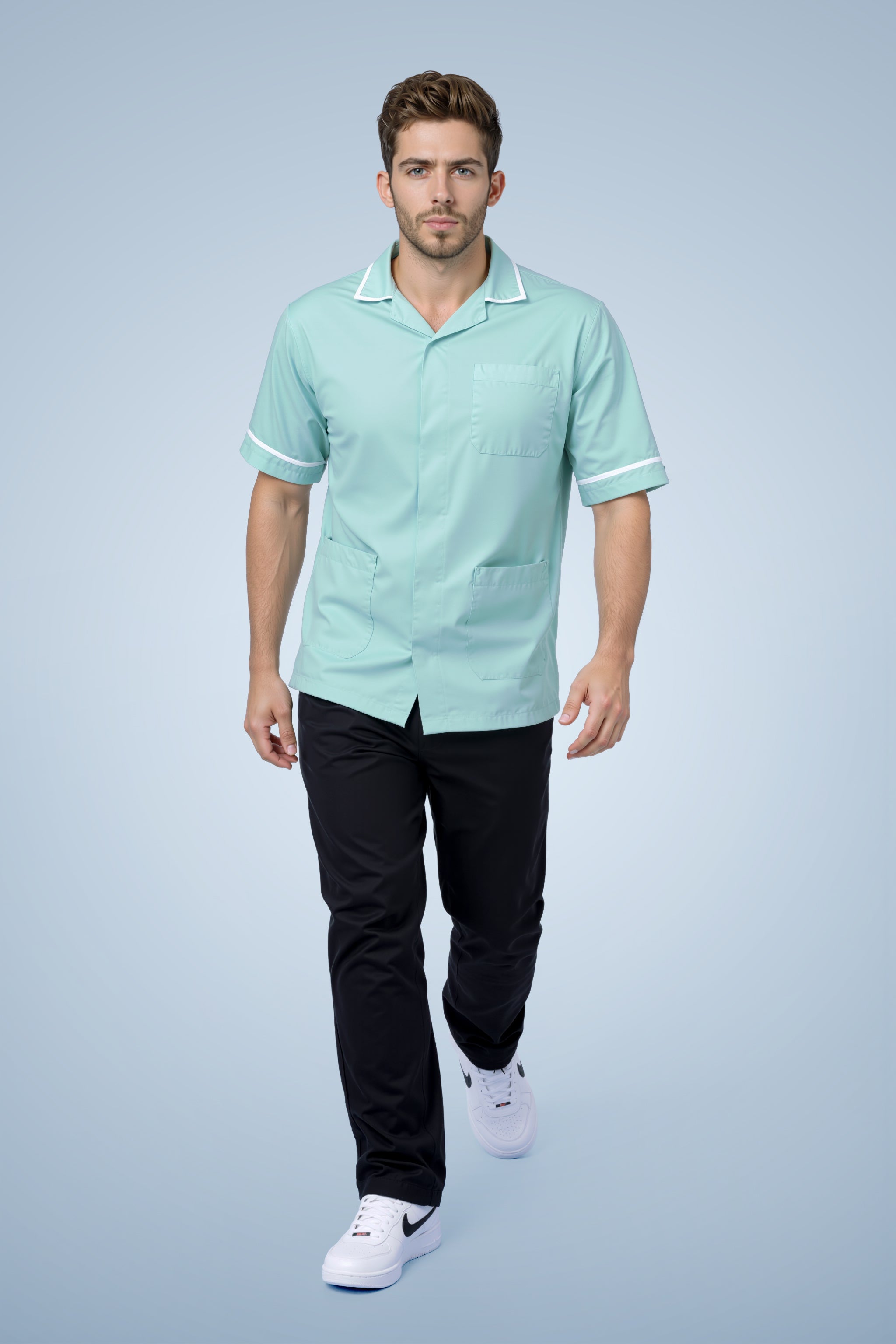 Clerkenwell Classic Tunic - Aqua & White