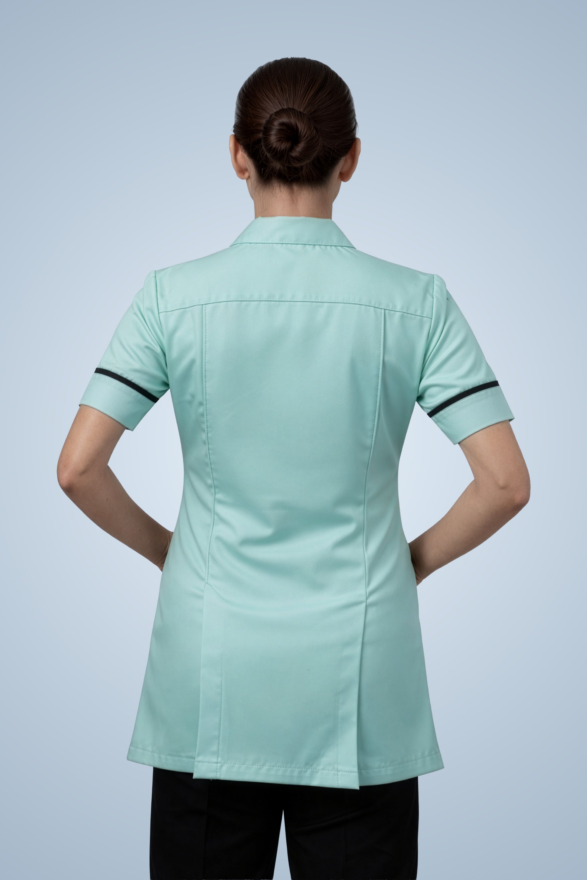 Leyton Classic Tunic - Aqua & Navy Blue