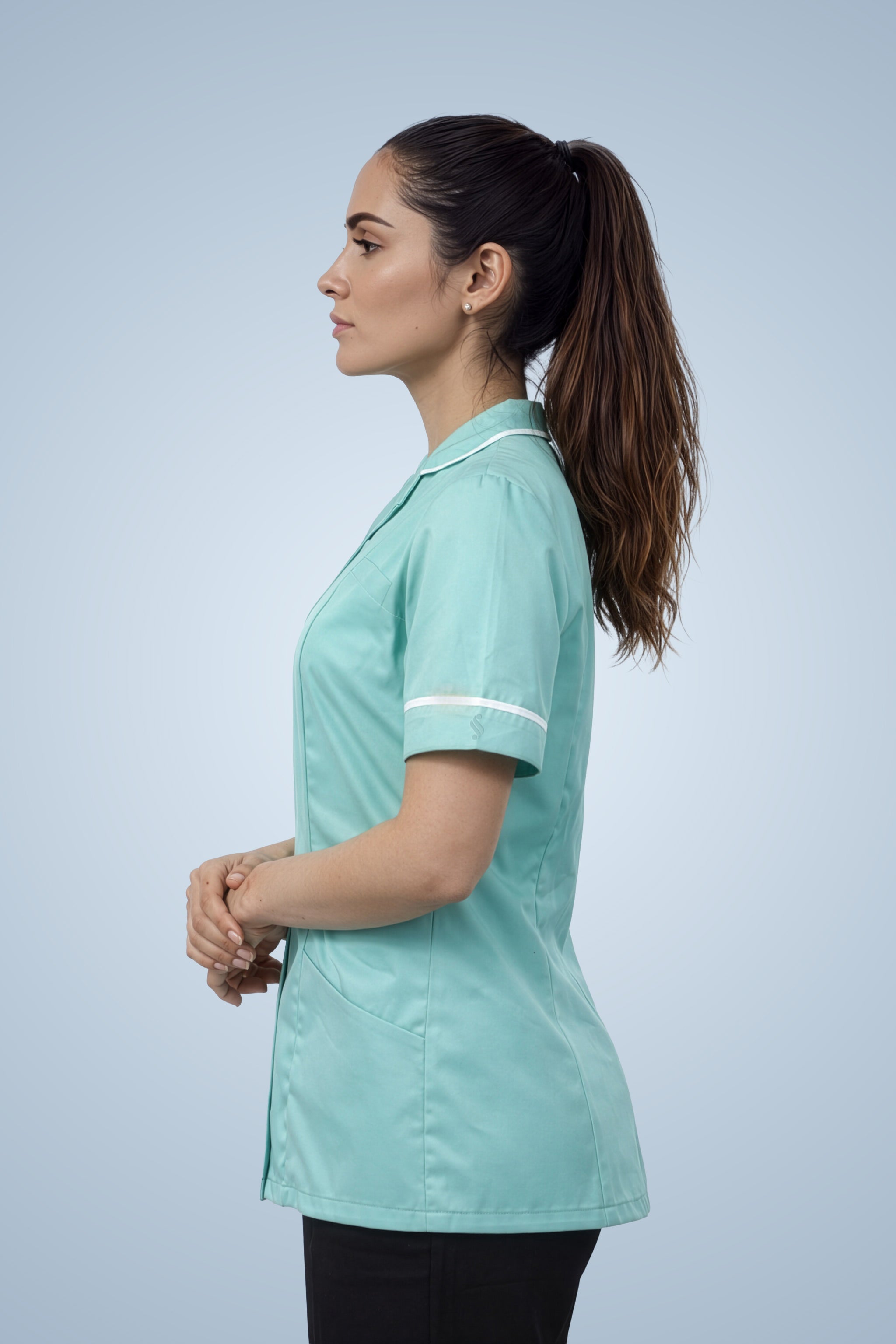 Merton Classic Tunic - Aqua & White