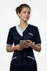 Belgravia Asymmetrical Tunic - Navy Blue & Sky Blue