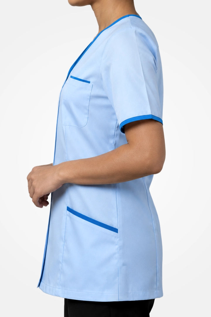 Belgravia Asymmetrical Tunic - Sky Blue & Teal Blue