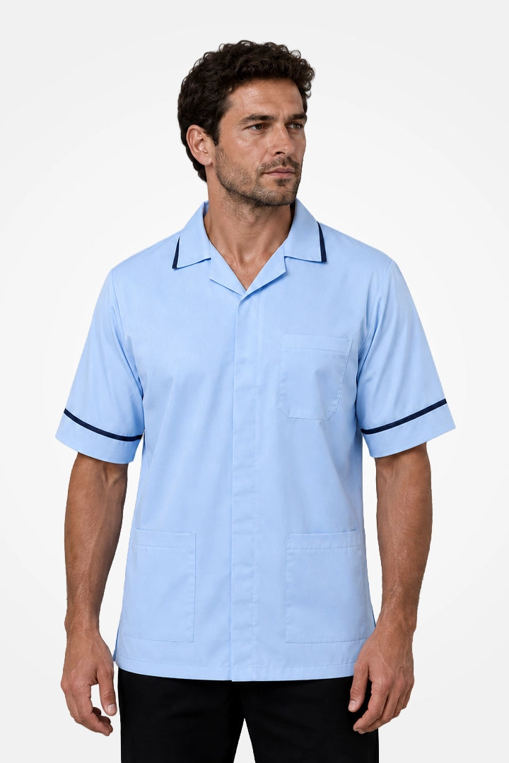 Clerkenwell Classic Tunic - Sky Blue & Navy Blue