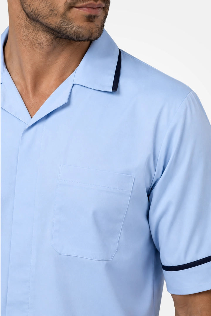 Clerkenwell Classic Tunic - Sky Blue & Navy Blue