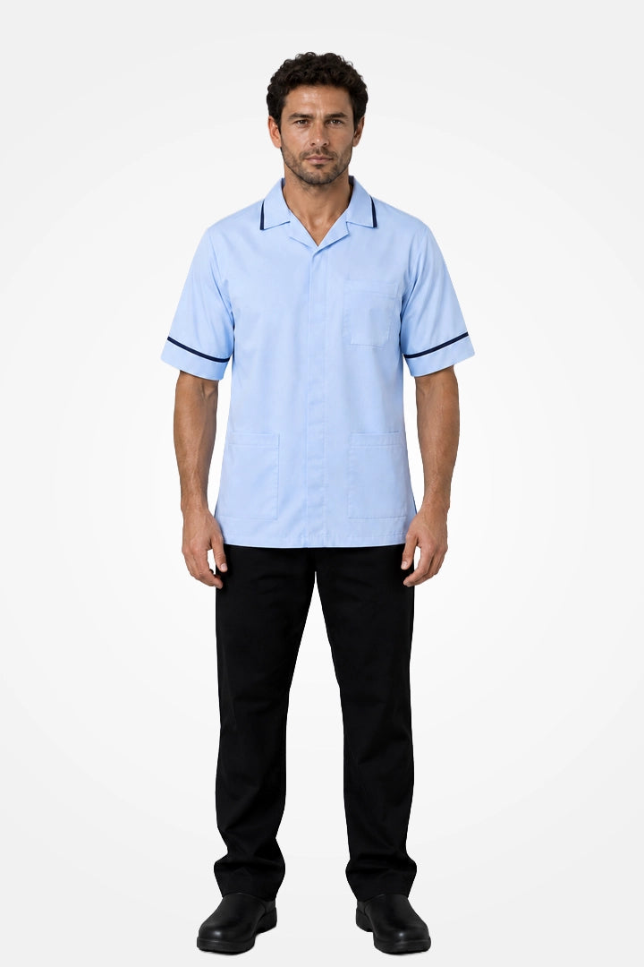Clerkenwell Classic Tunic - Sky Blue & Navy Blue