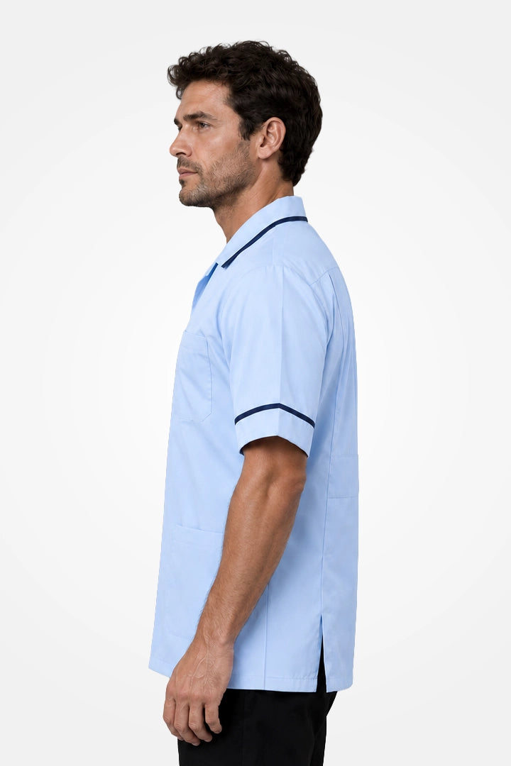 Clerkenwell Classic Tunic - Sky Blue & Navy Blue