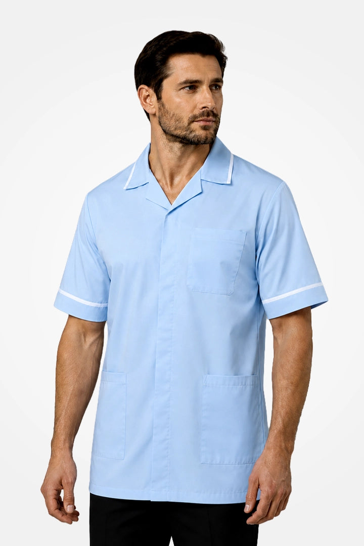 Clerkenwell Classic Tunic - Sky Blue & White