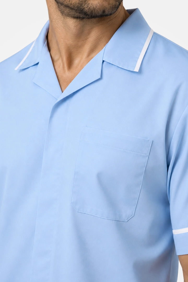 Clerkenwell Classic Tunic - Sky Blue & White