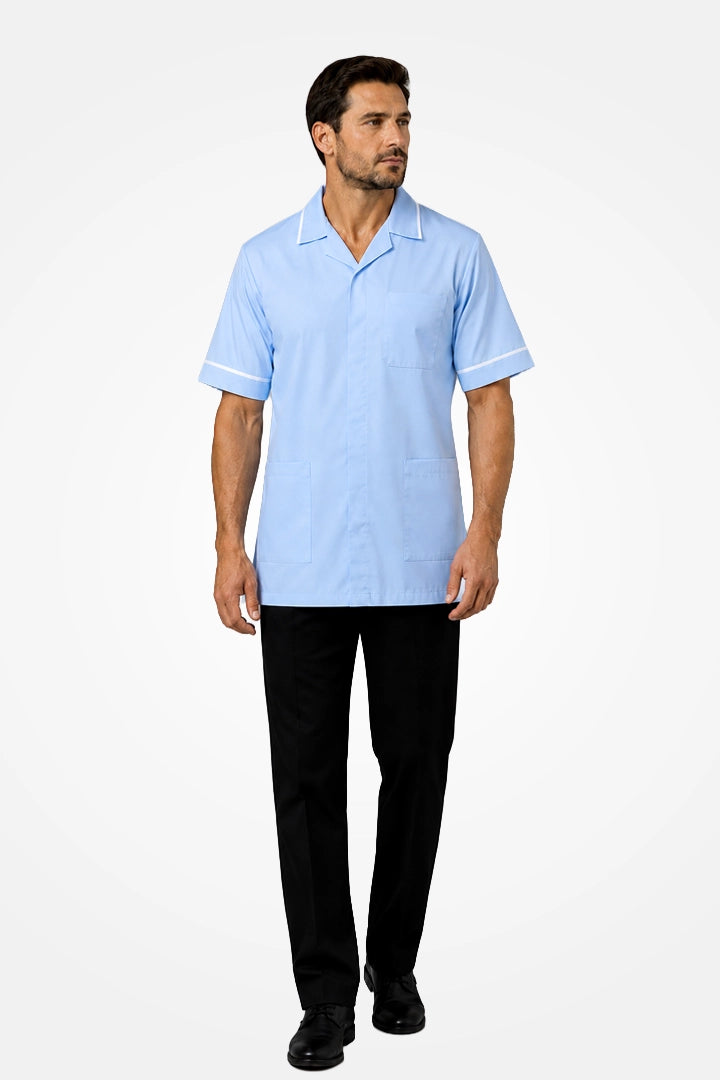 Clerkenwell Classic Tunic - Sky Blue & White