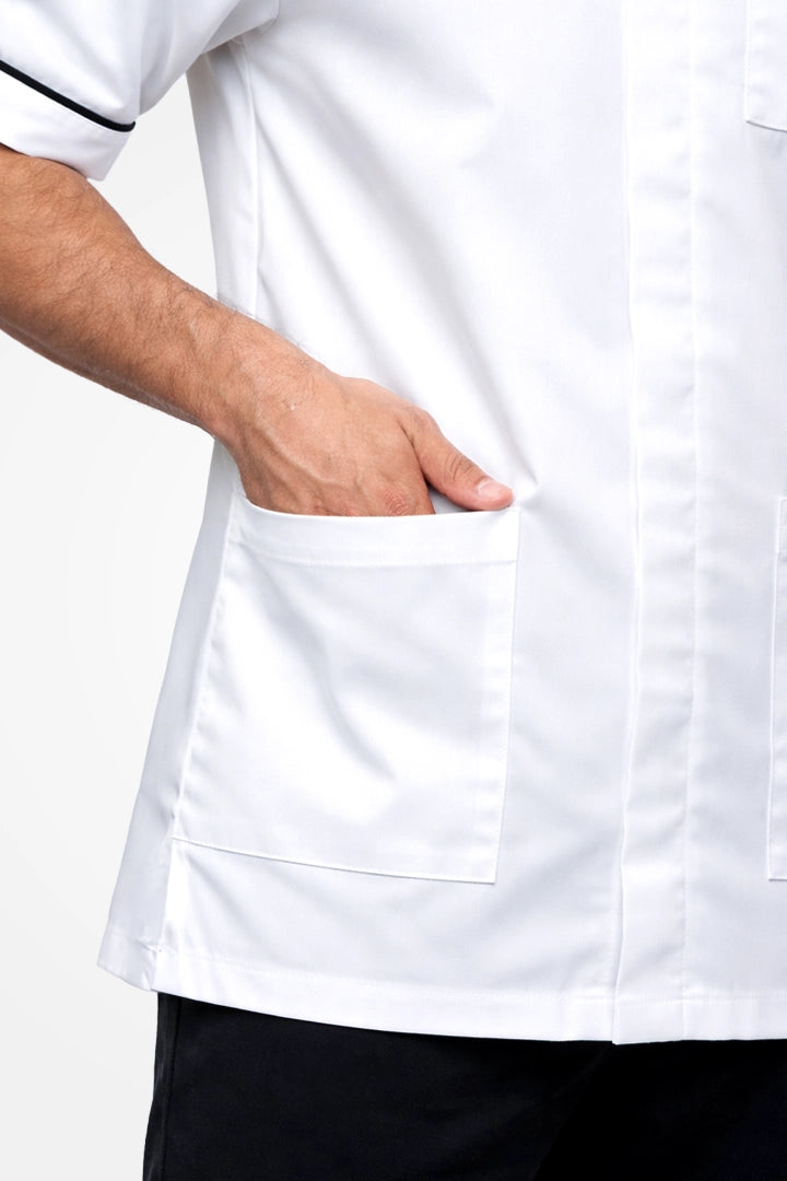 Clerkenwell Classic Tunic - White & Navy Blue
