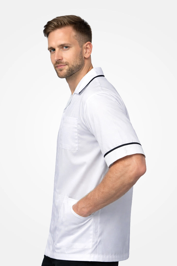 Clerkenwell Classic Tunic - White & Navy Blue