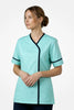 Lambeth Asymmetric Tunic - Aqua & Navy Blue