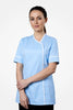 Lambeth Asymmetric Tunic - Sky & White