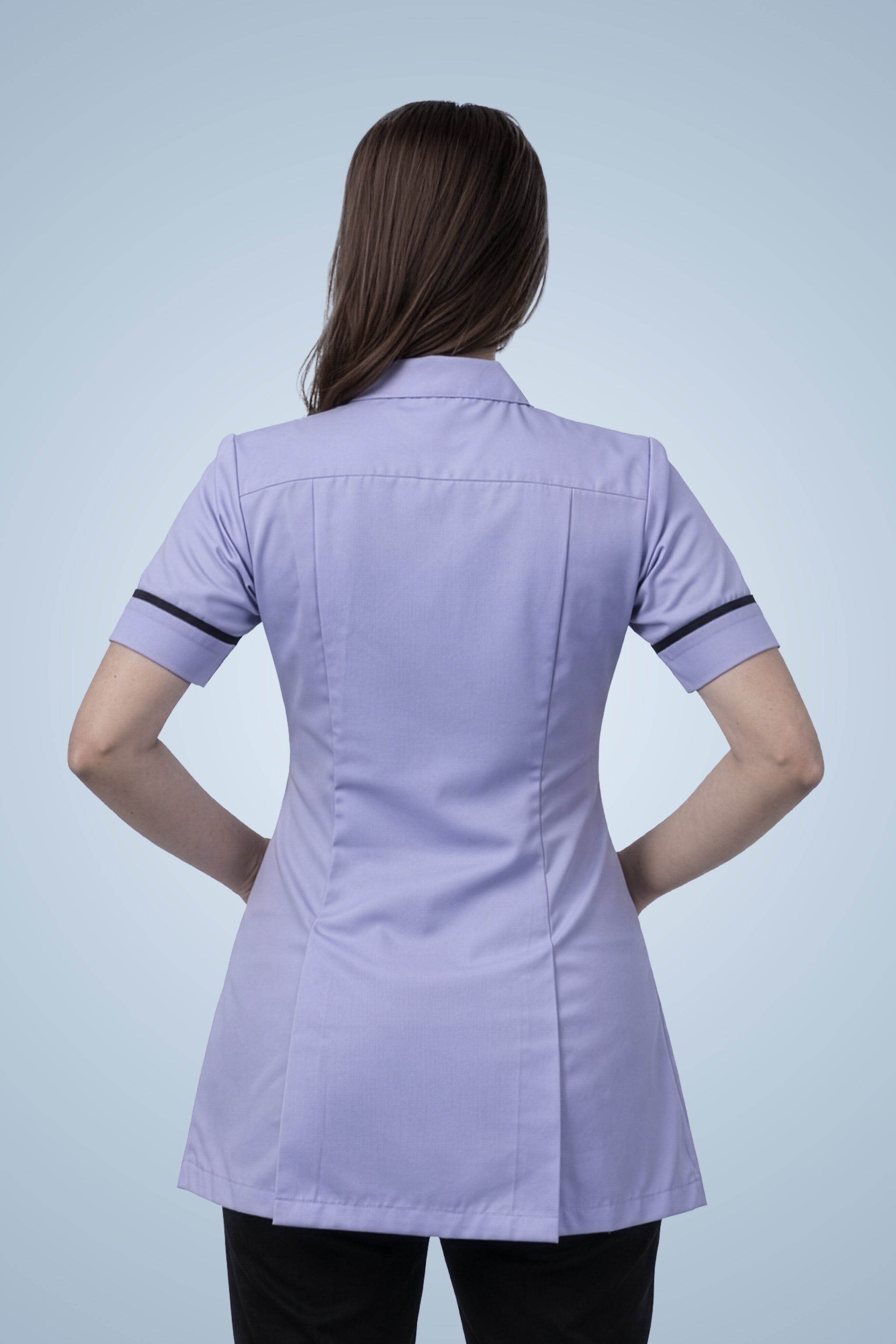 Leyton Classic Tunic - Lilac & Navy Blue