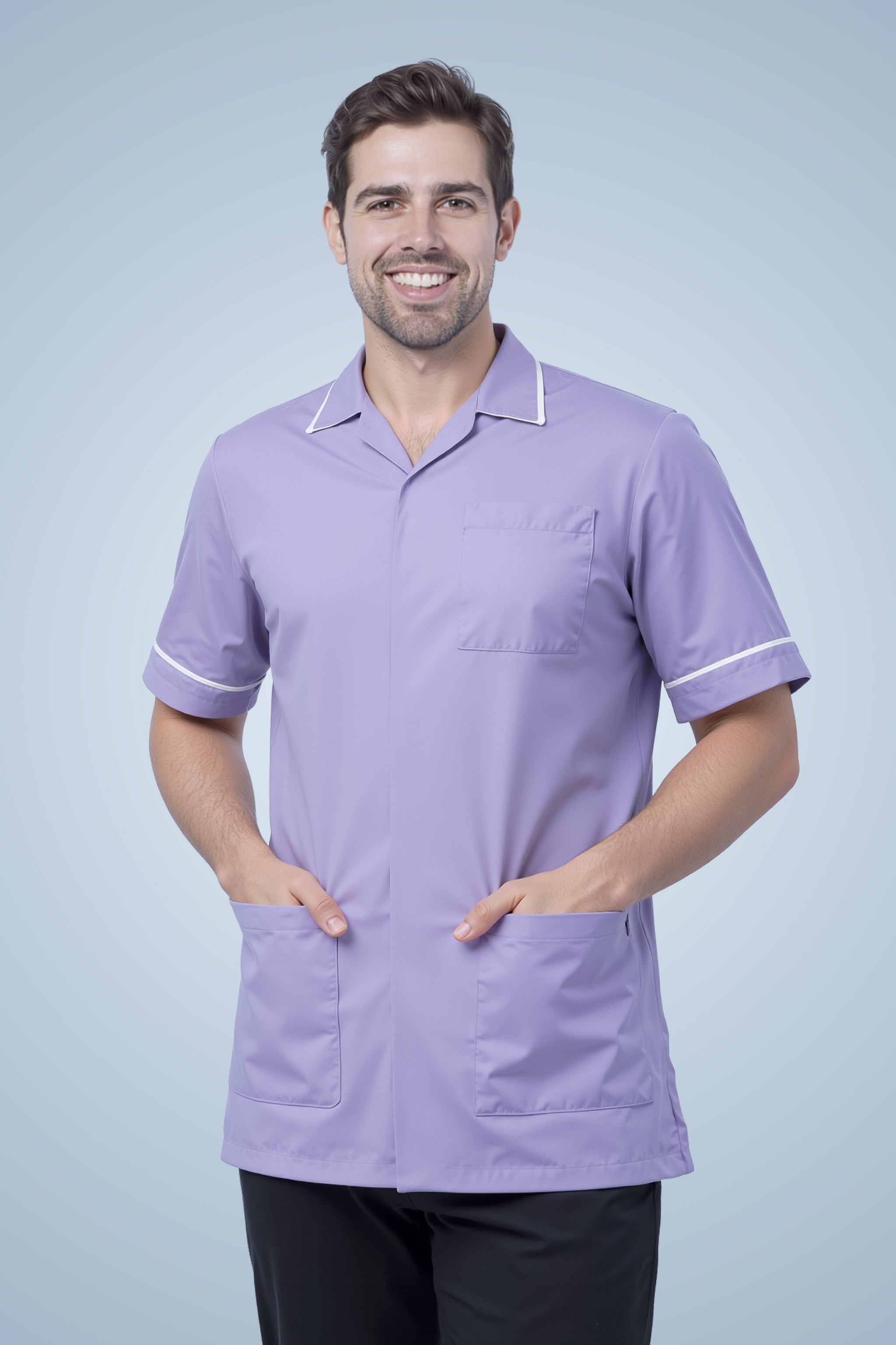 Clerkenwell Classic Tunic - Lilac & White