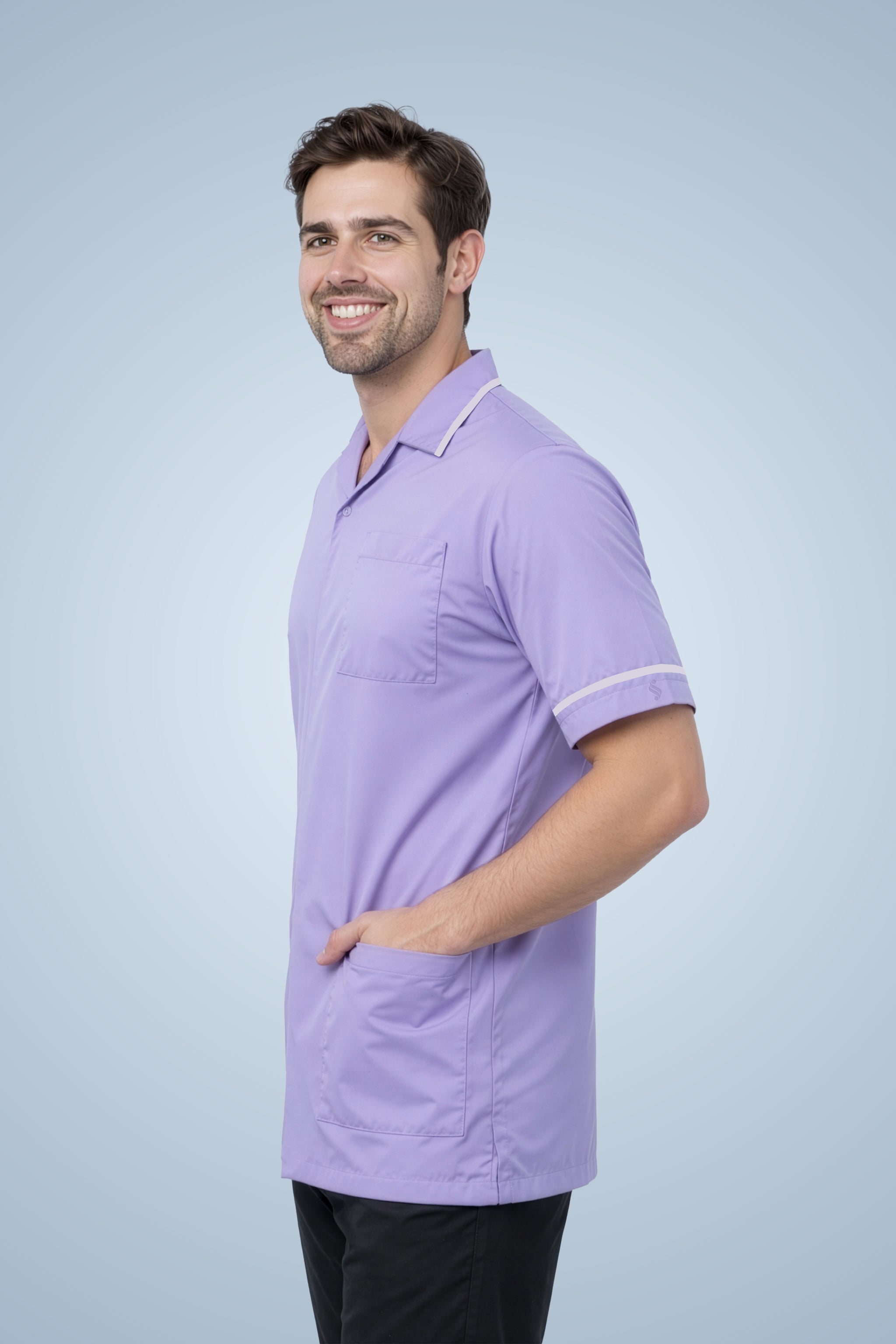 Clerkenwell Classic Tunic - Lilac & White