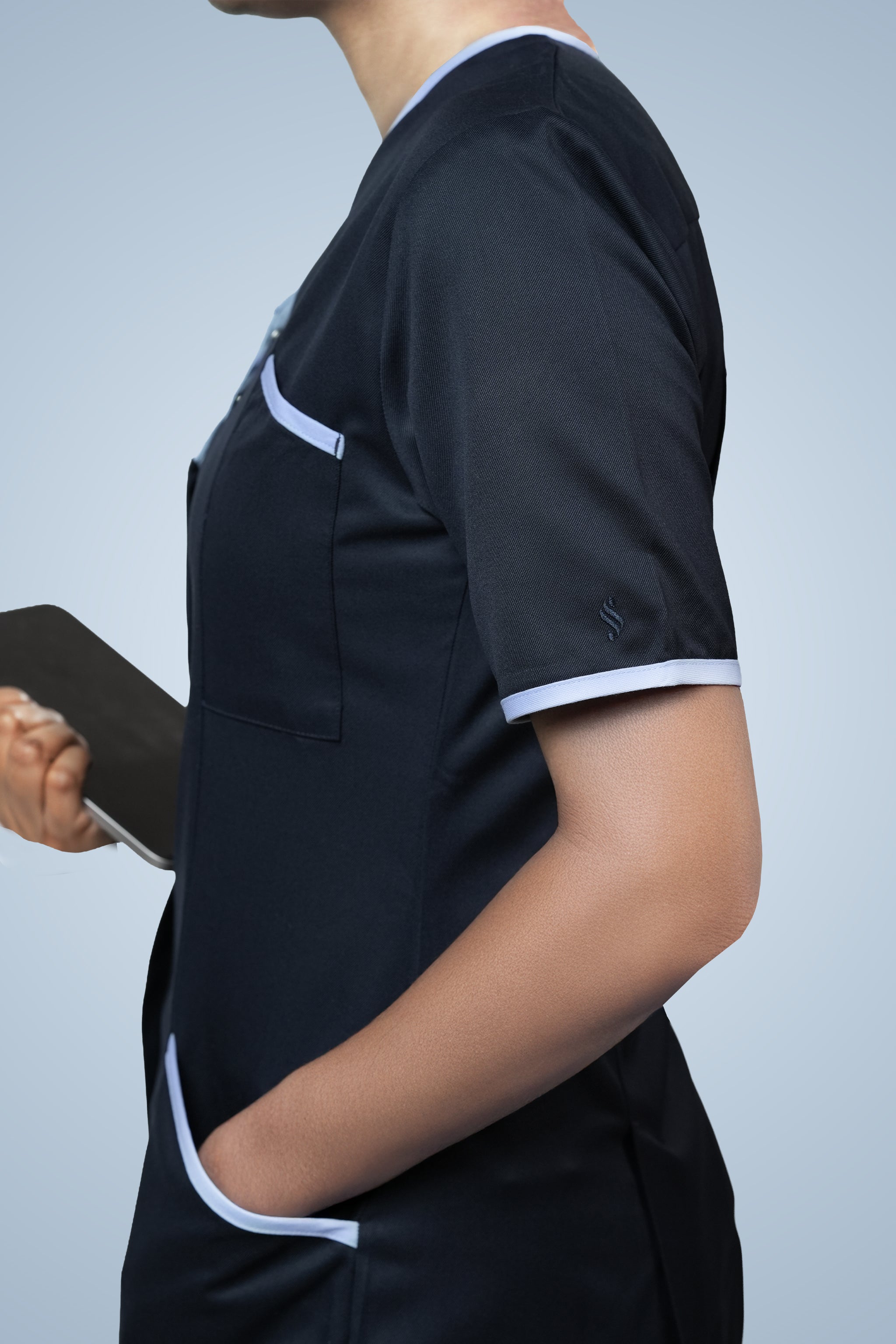 Belgravia Asymmetrical Tunic - Navy Blue & Sky Blue