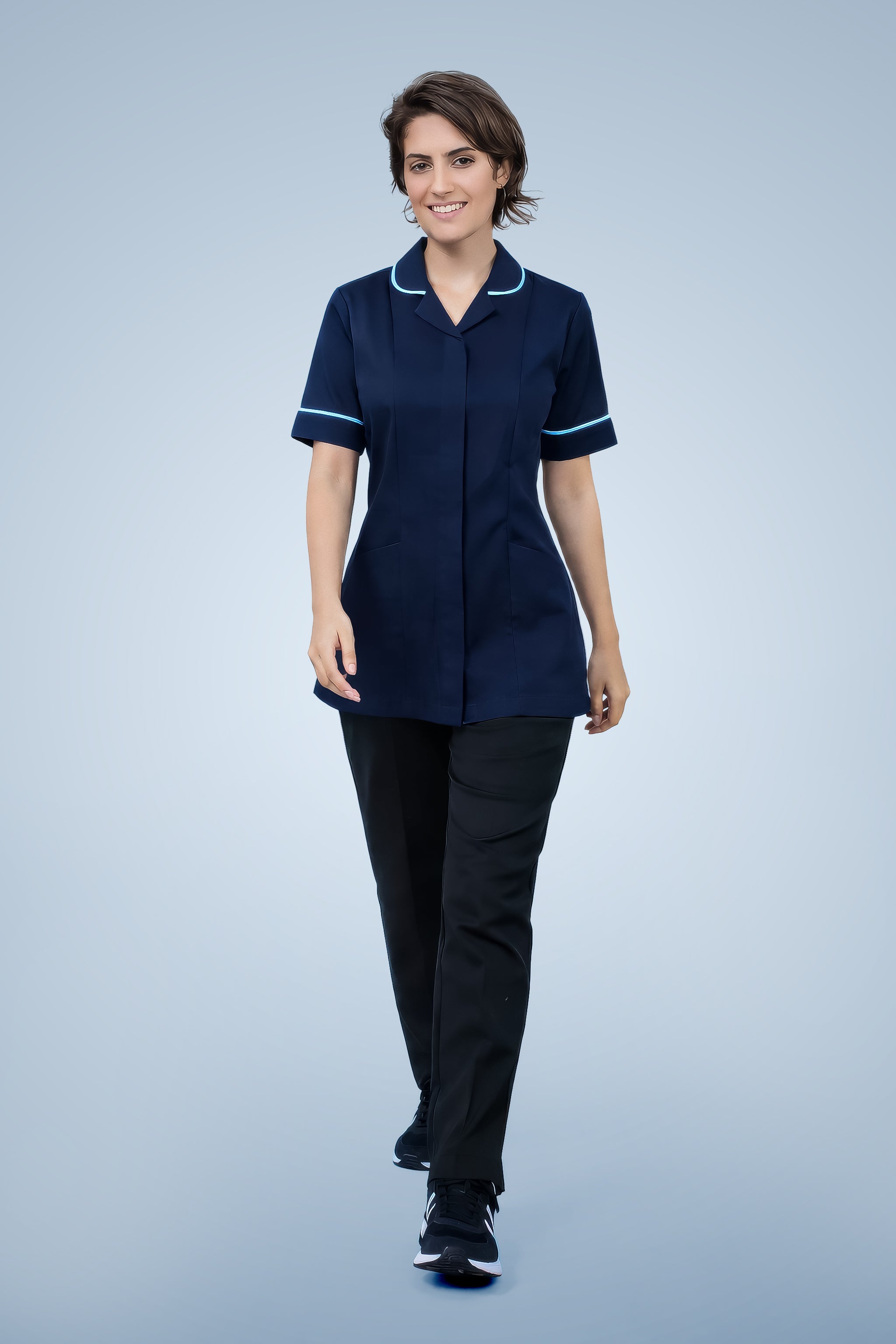 Merton Classic Tunic - Navy Blue & Sky Blue