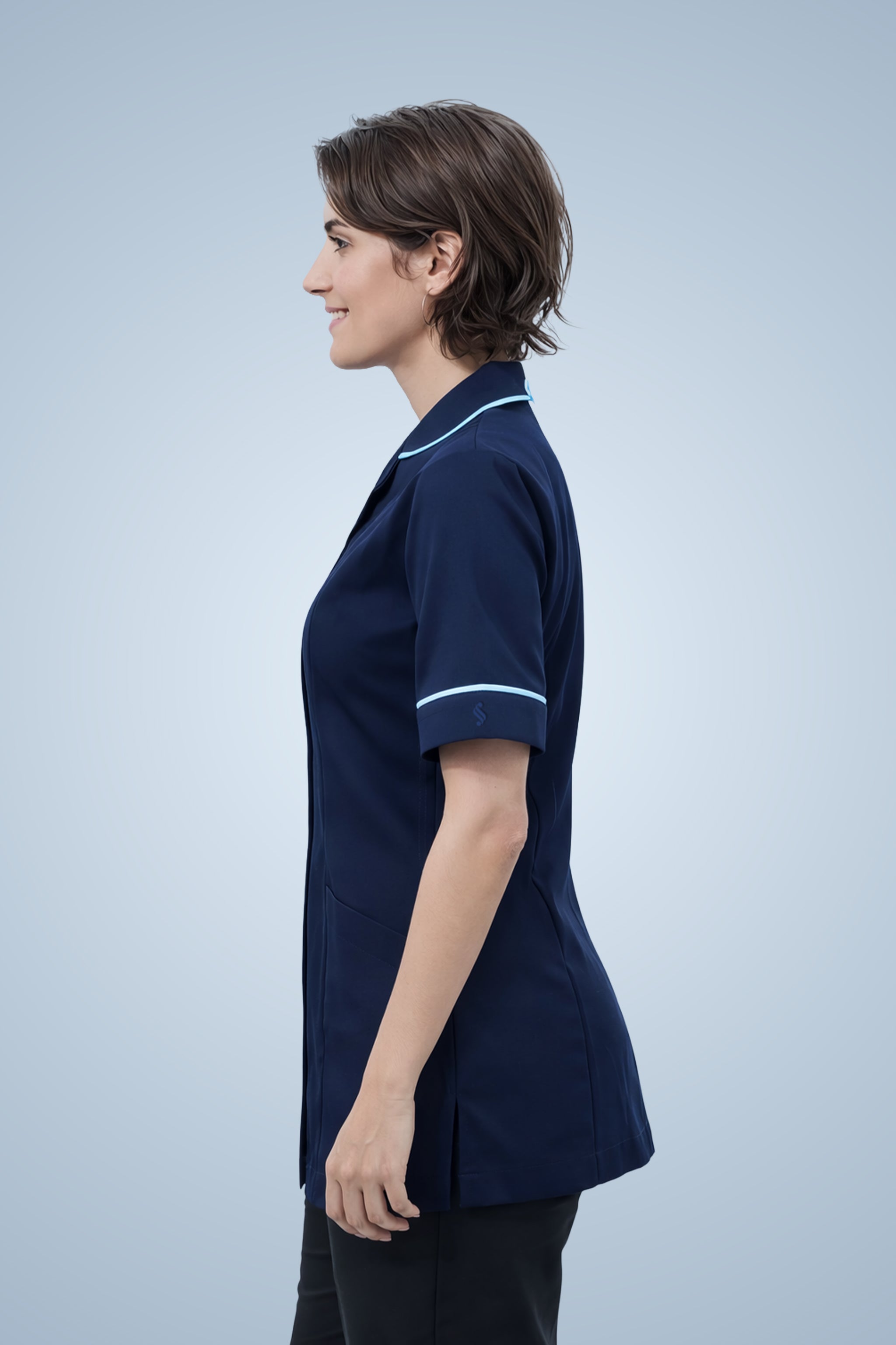 Merton Classic Tunic - Navy Blue & Sky Blue