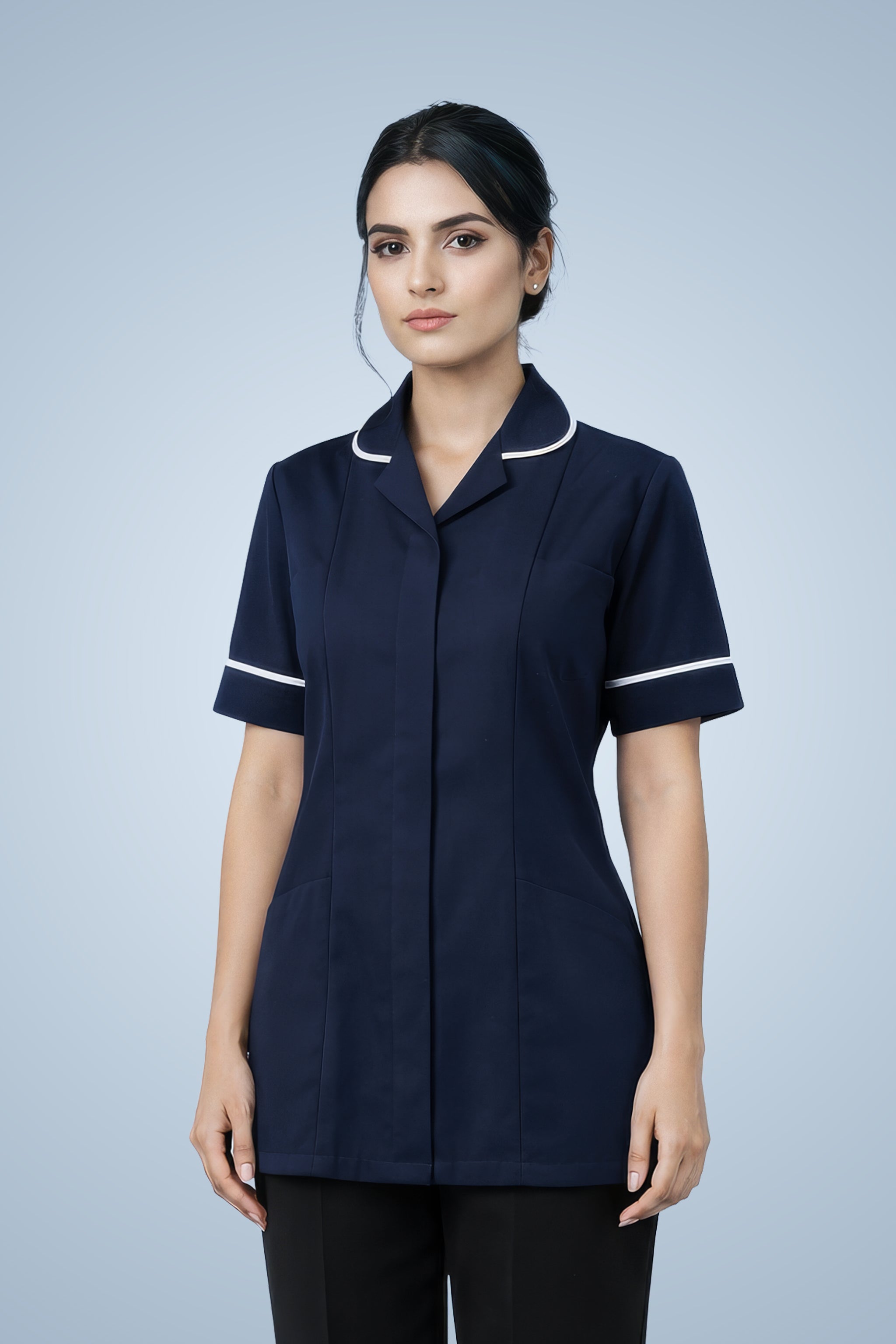 Merton Classic Tunic - Navy Blue & White