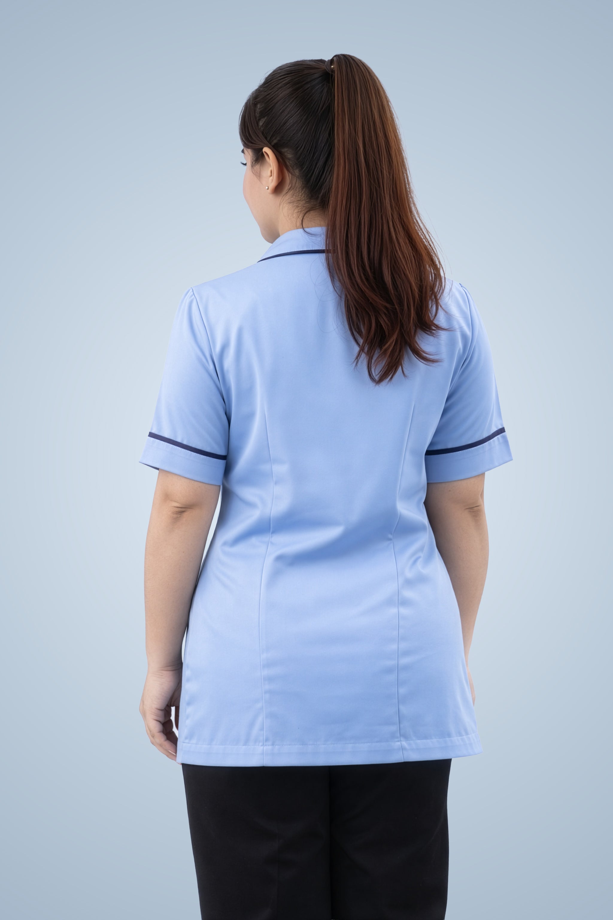 Merton Classic Tunic - Sky Blue & Navy Blue