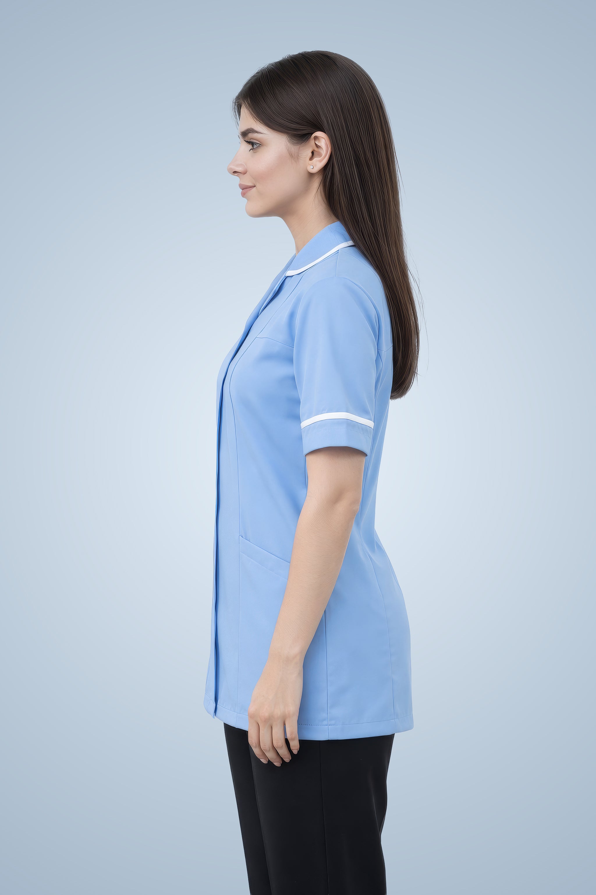 Merton Classic Tunic - Sky Blue & White