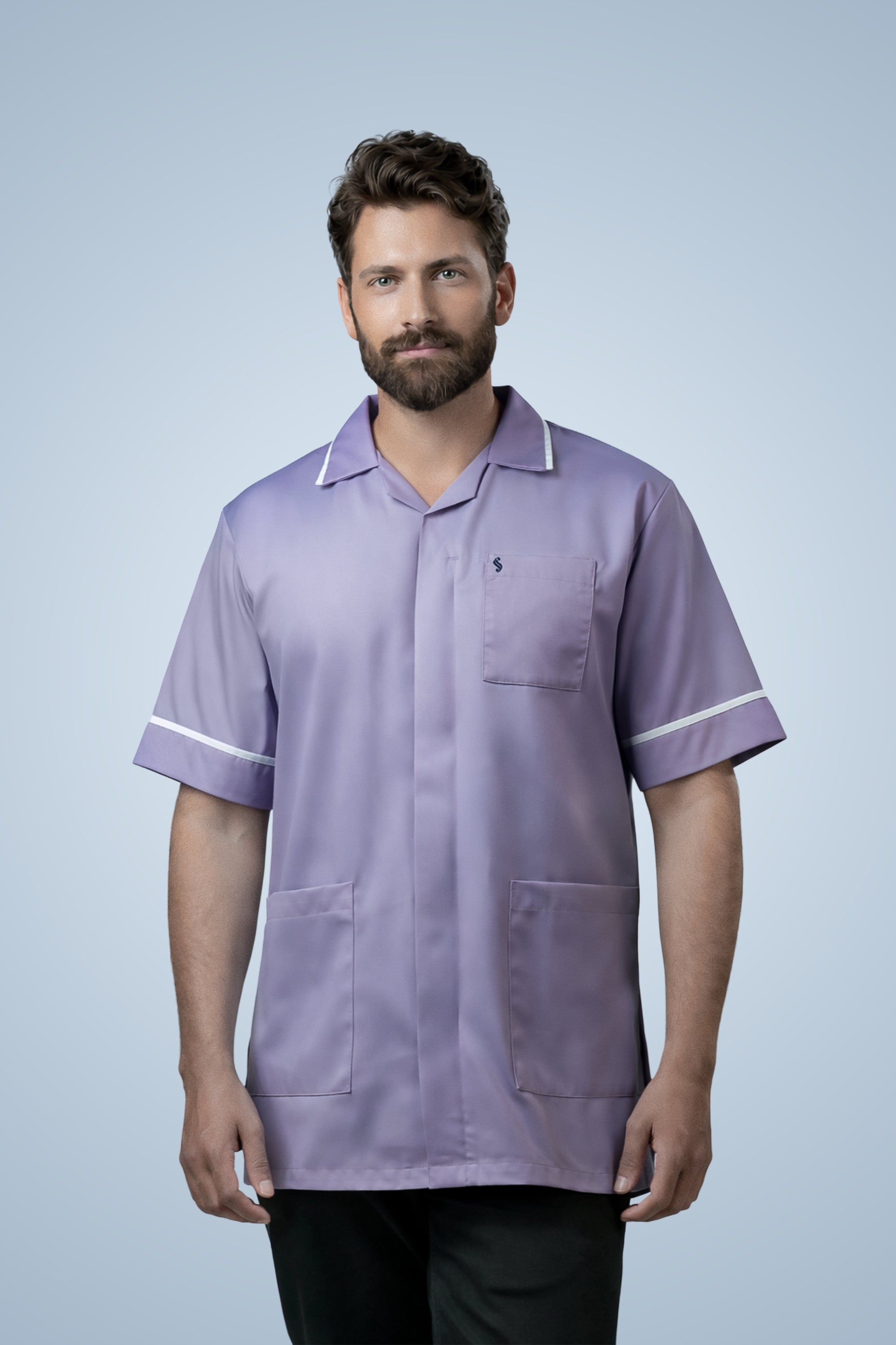 Clerkenwell Classic Tunic - Lilac & White