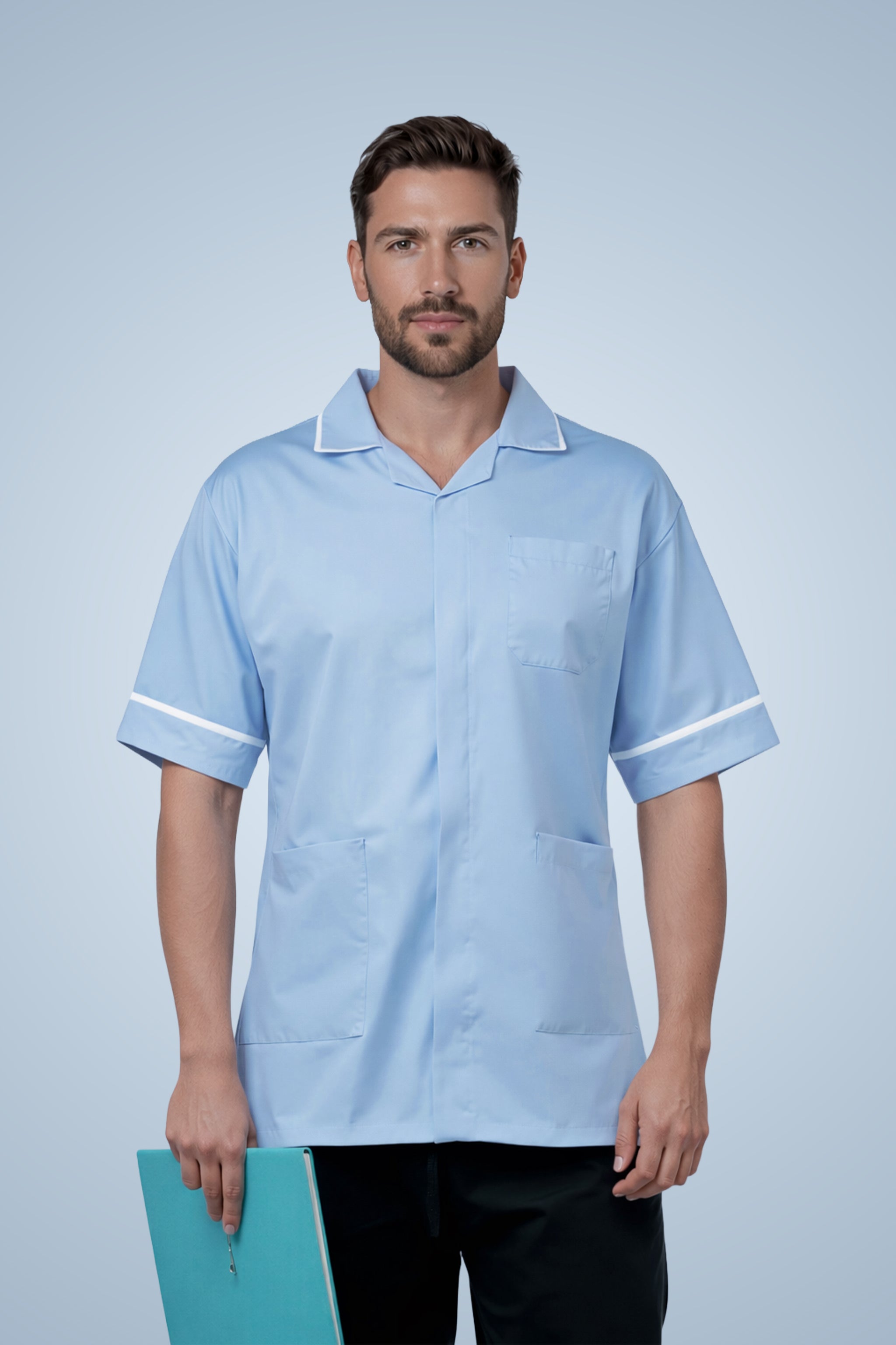 Clerkenwell Classic Tunic - Sky Blue & White