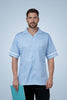 Clerkenwell Classic Tunic - Sky Blue & White