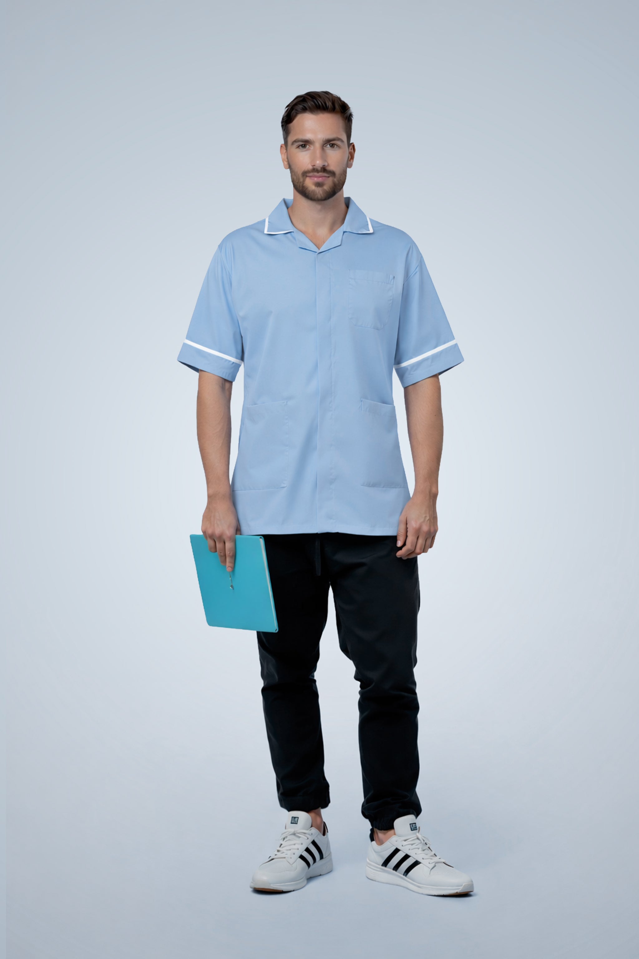 Clerkenwell Classic Tunic - Sky Blue & White