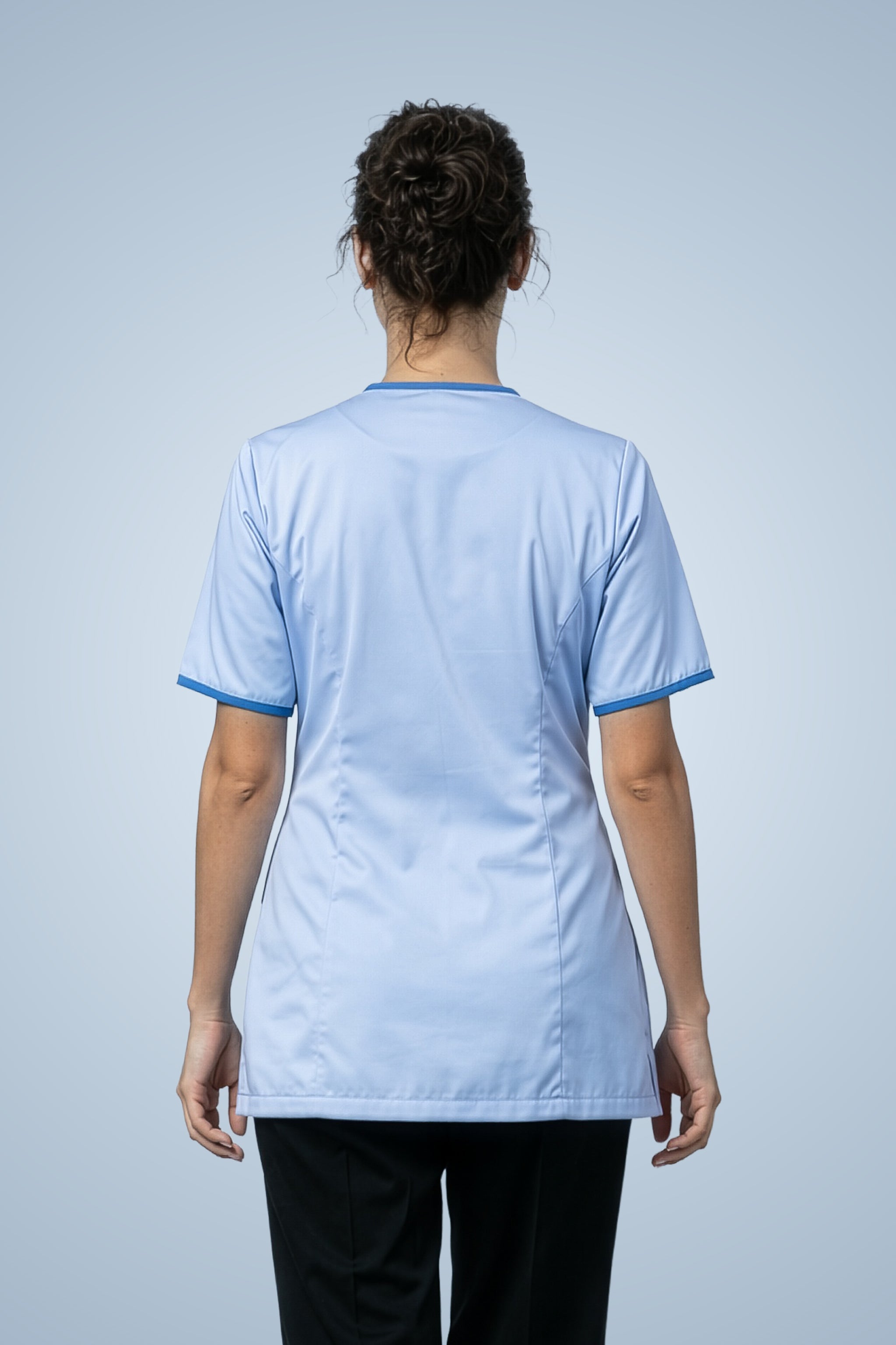 Belgravia Asymmetrical Tunic - Sky Blue & Teal Blue