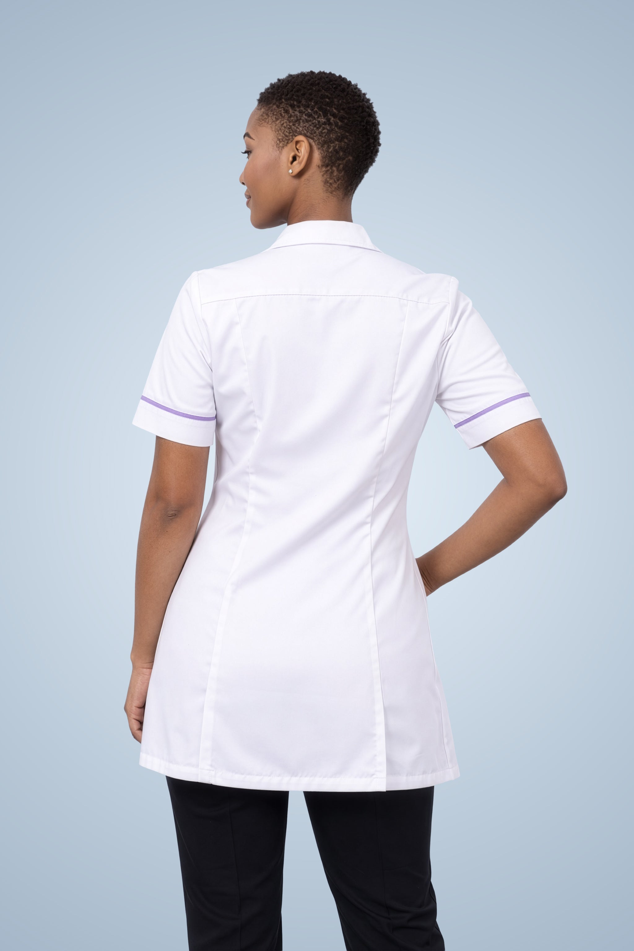 Leyton Classic Tunic - White & Lilac