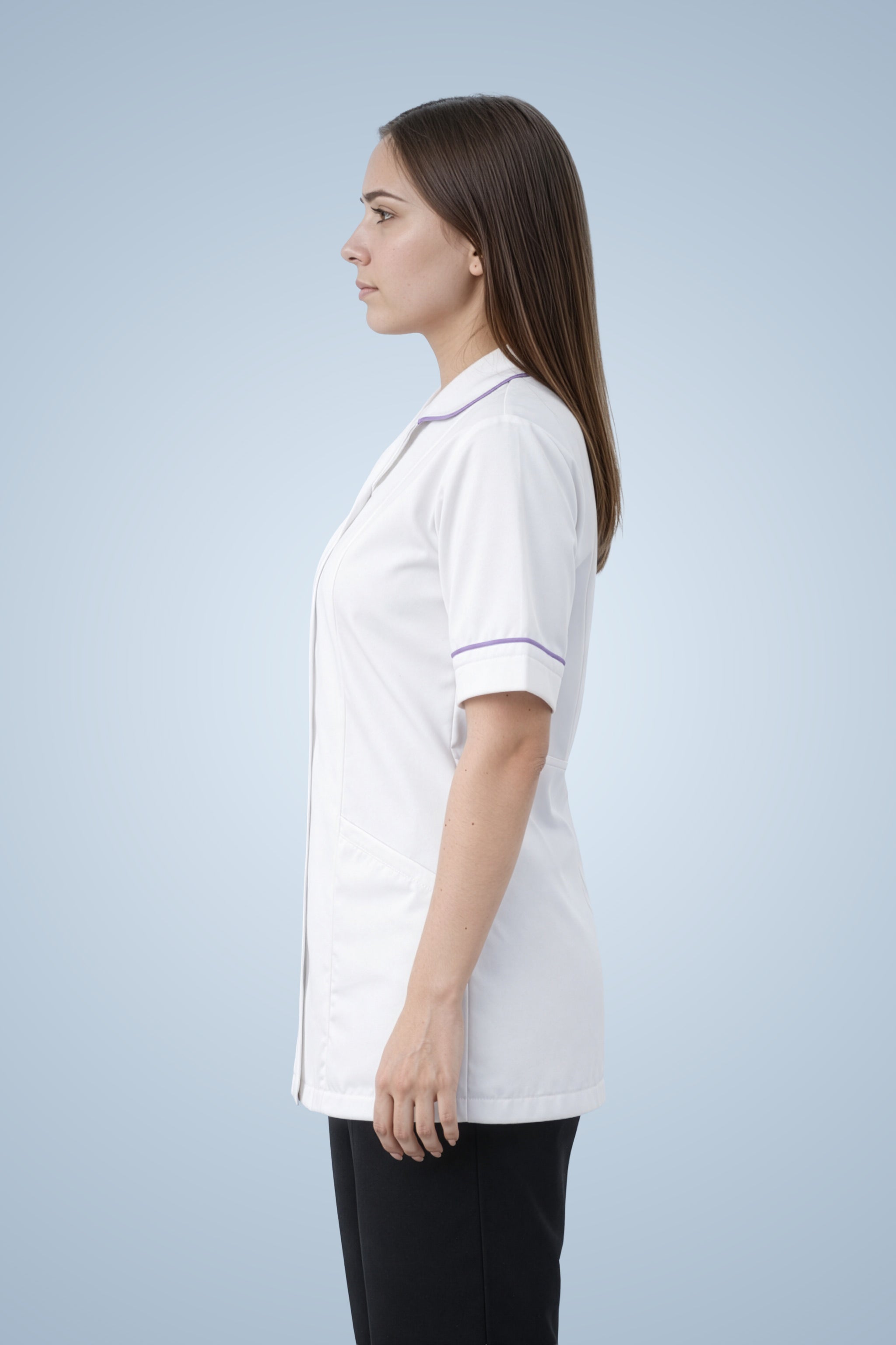 Merton Classic Tunic - White & Lilac