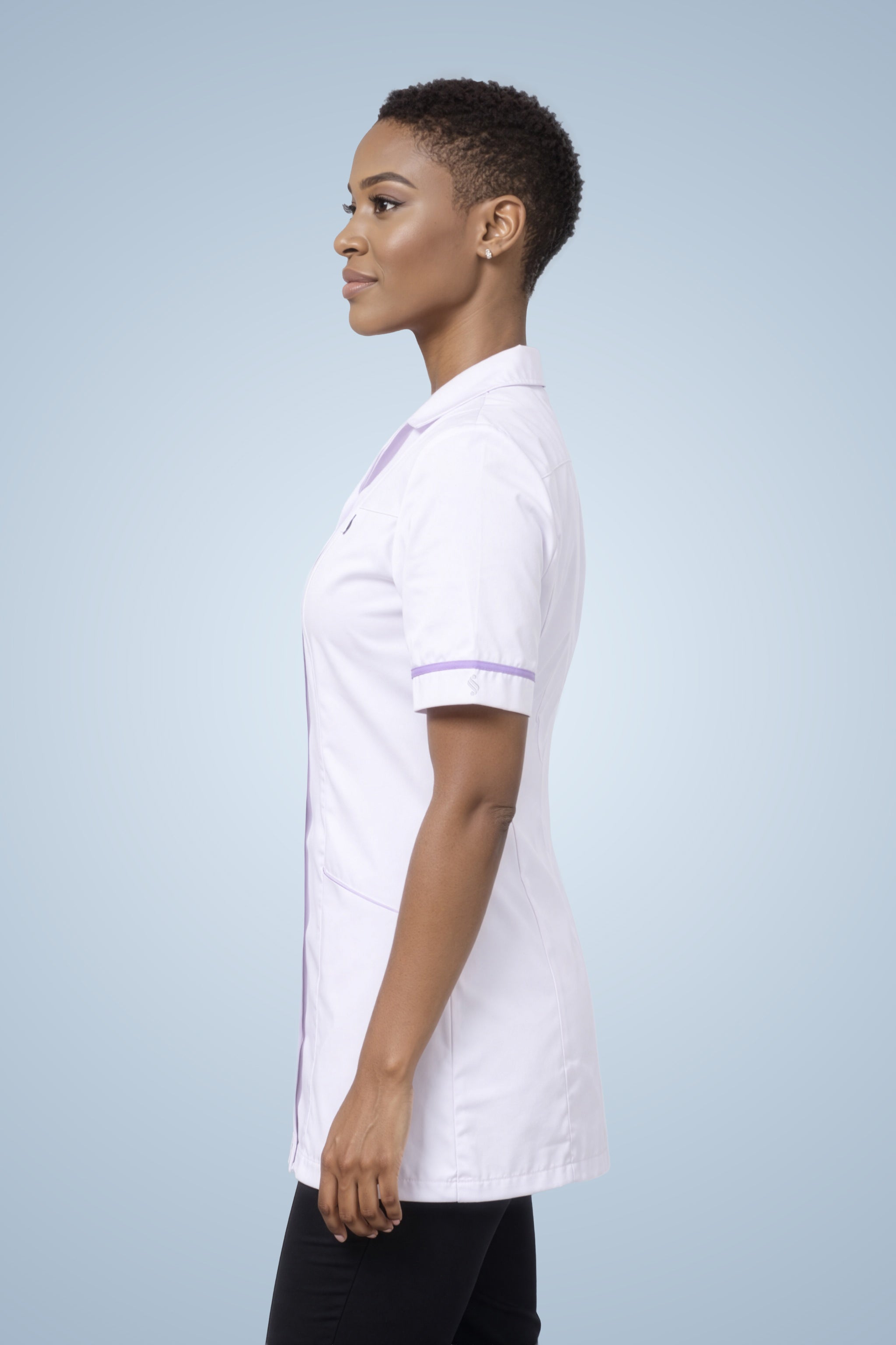 Leyton Classic Tunic - White & Lilac