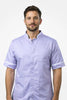 Woolwich Mandarin Tunic - Lilac & White