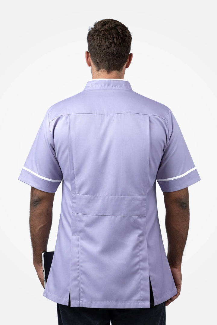 Woolwich Mandarin Tunic - Lilac & White
