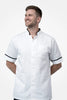 Woolwich Mandarin Tunic - White & Navy Blue